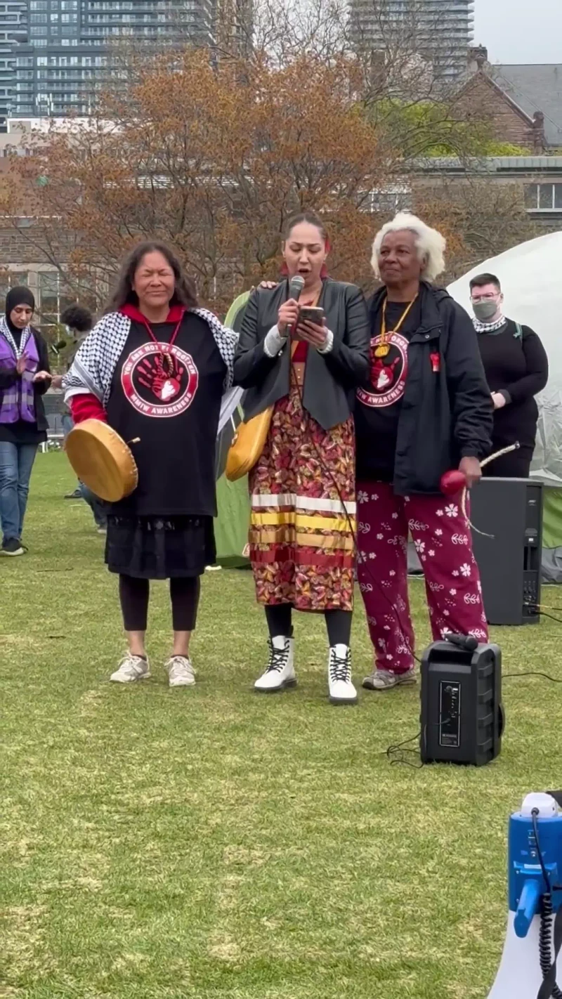 UofT Encampment Kiran Mirchandani participates in UofT Encampment_#10
